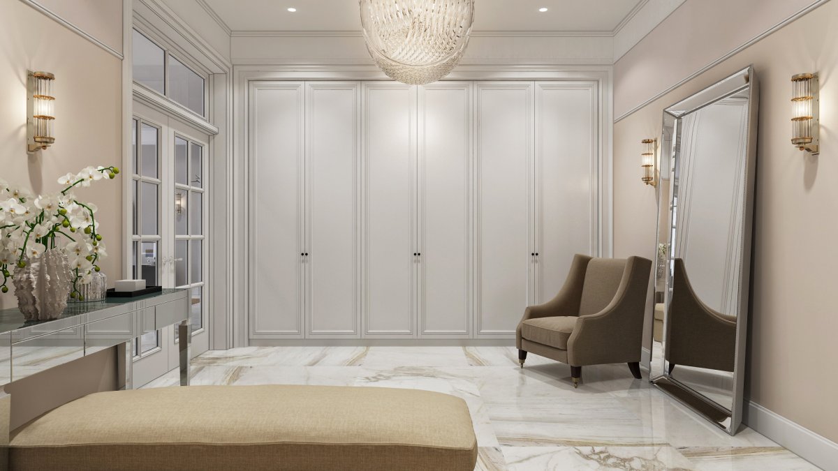 Шкаф купе классика шестидверные патина