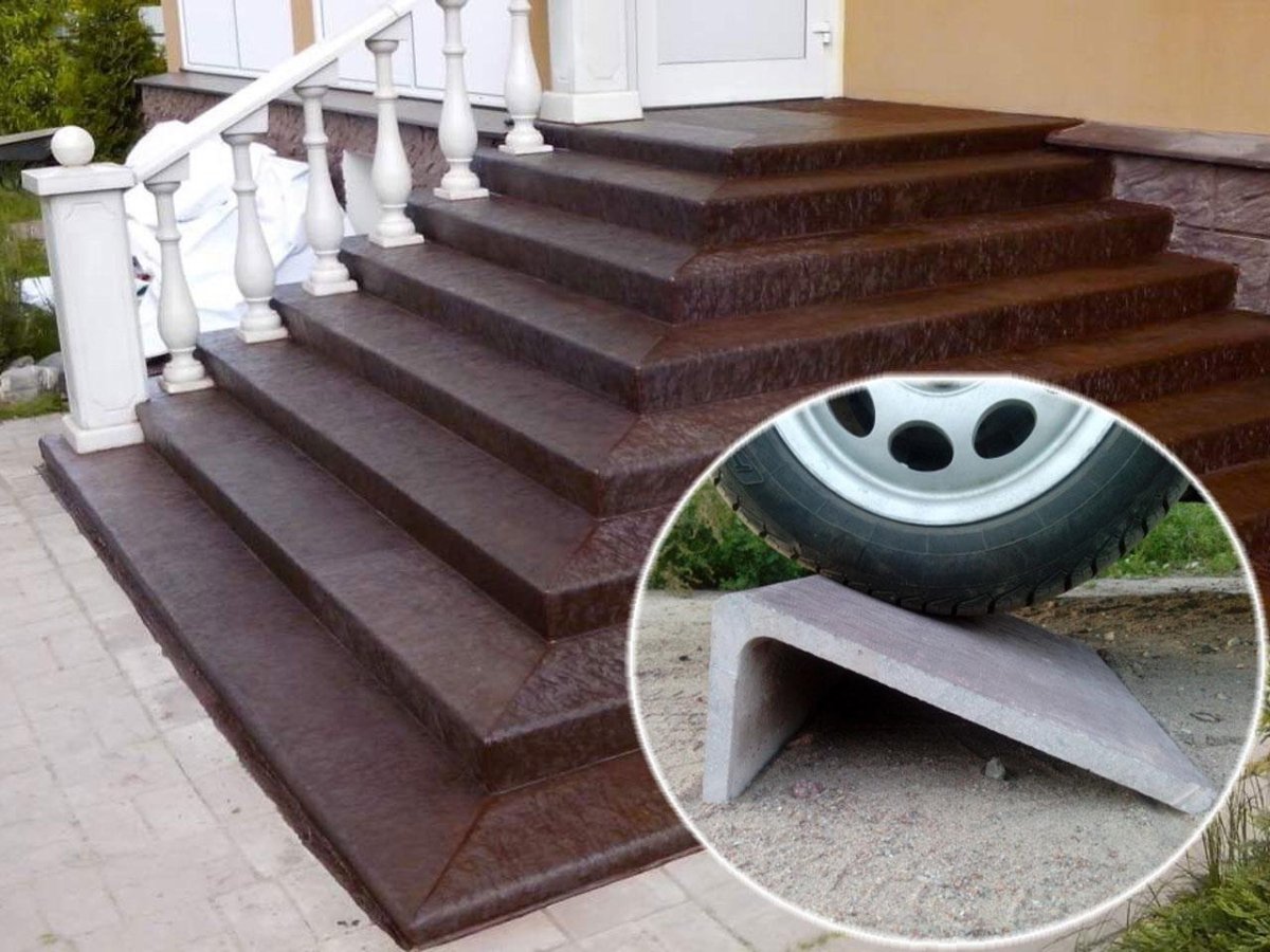 Входные ступеньки в дом