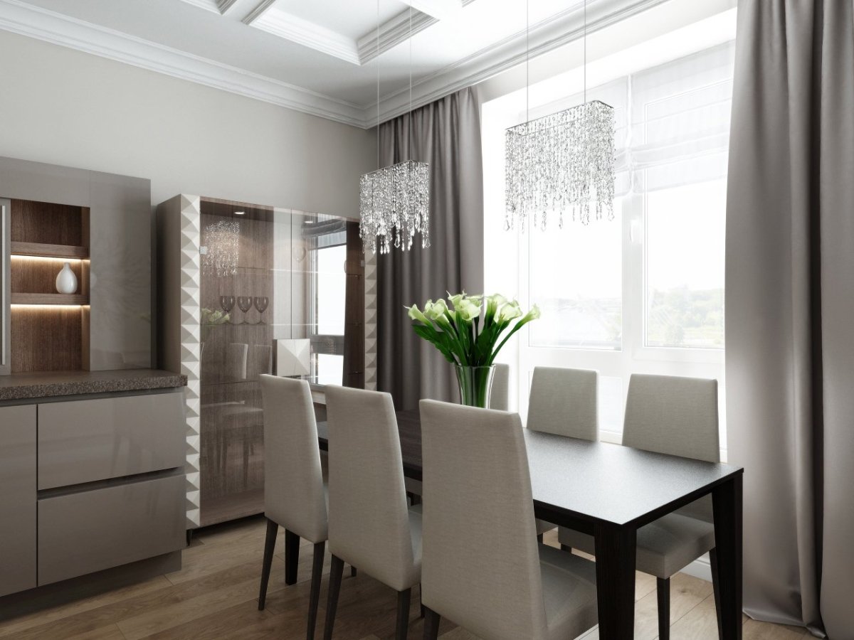 Кухня столовая в американском стиле