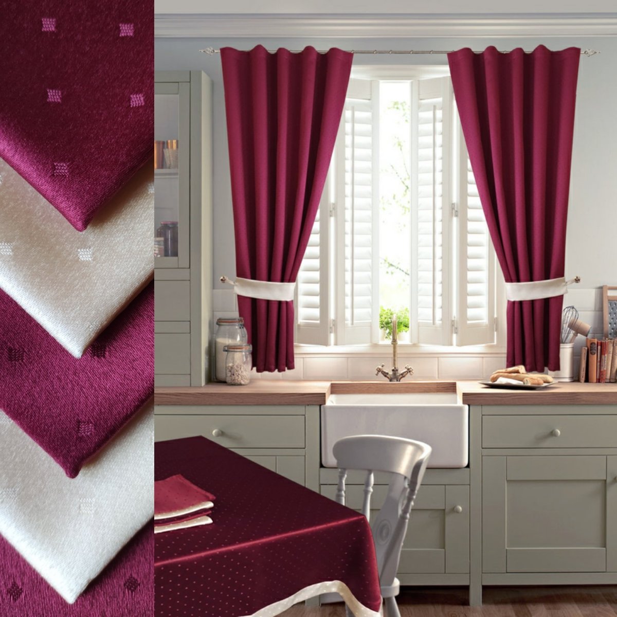 Комплект штор для кухни