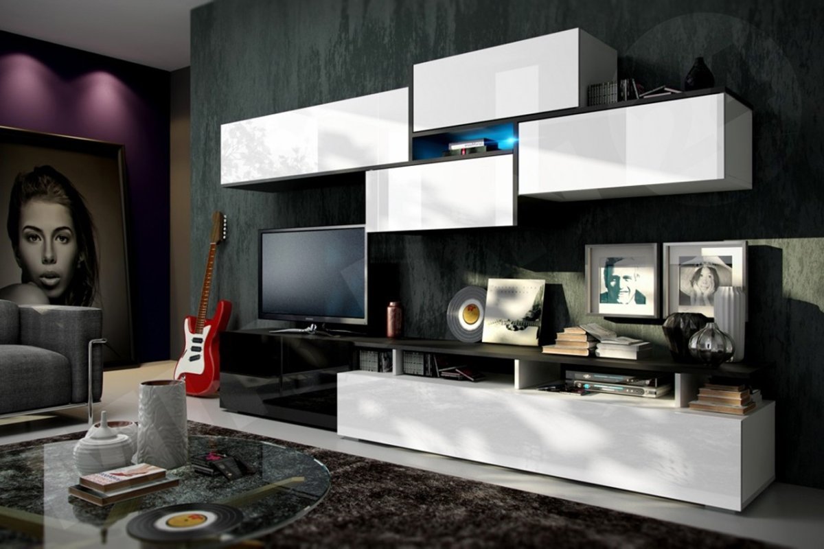 Стенка Flow белый глянец