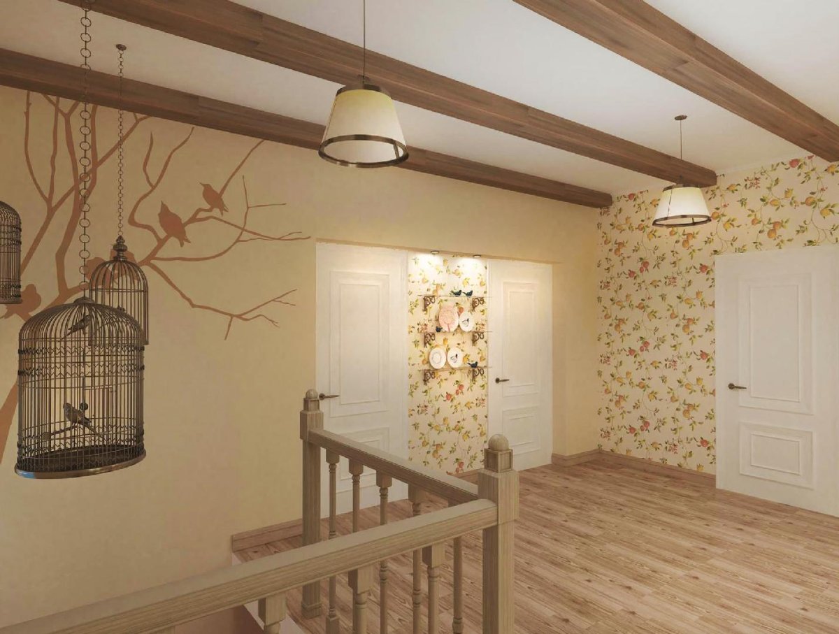 Вагонка в интерьере прихожей