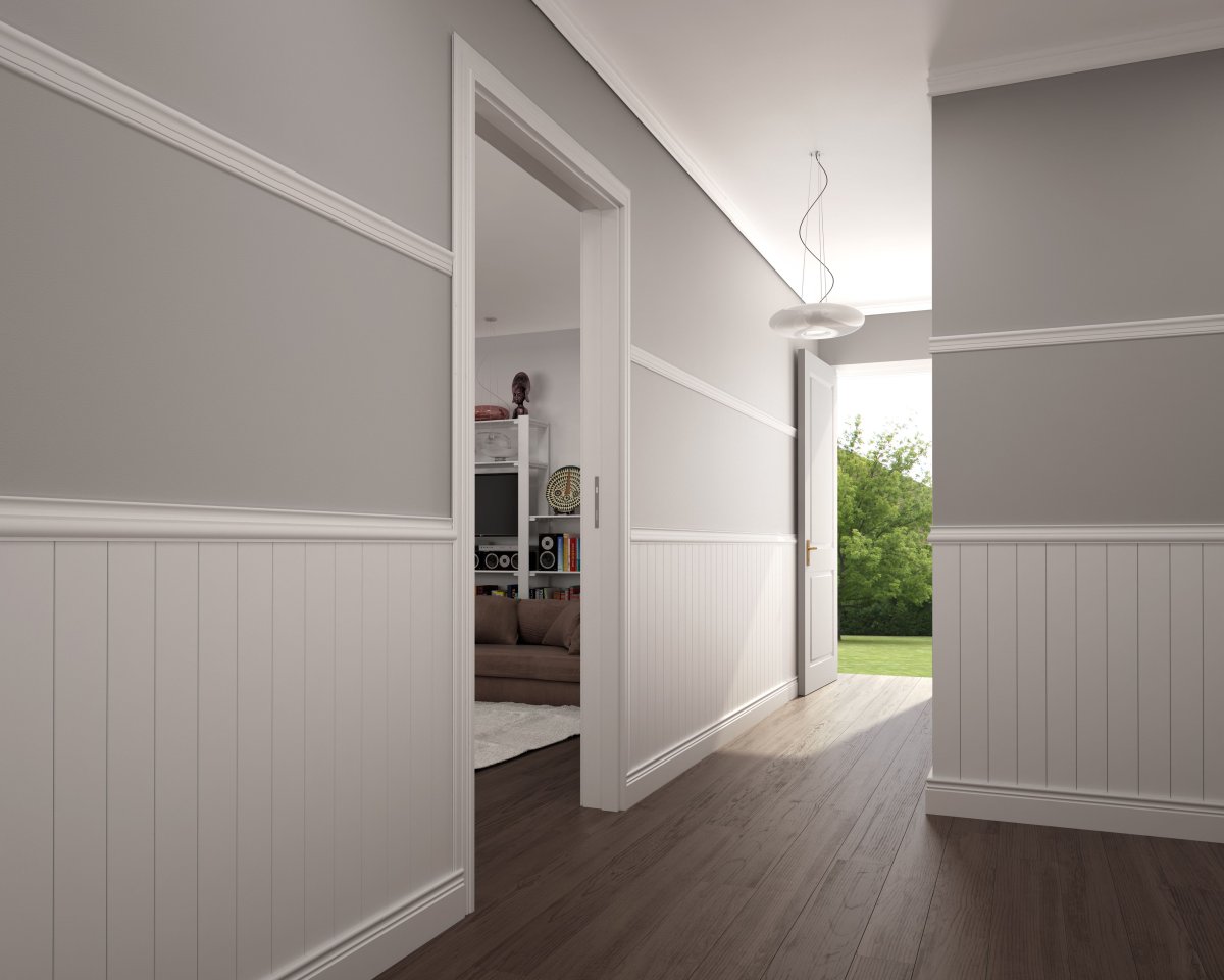 Отделка коридора вагонкой