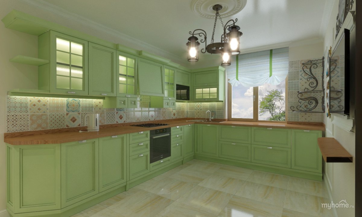Флореале Верде кухня зеленая
