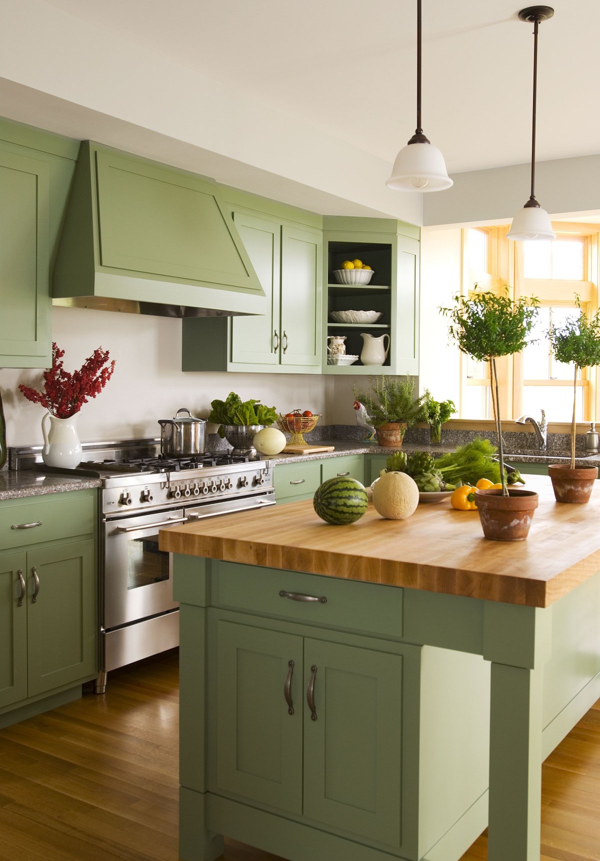 Кухня олива с серым образцы фото