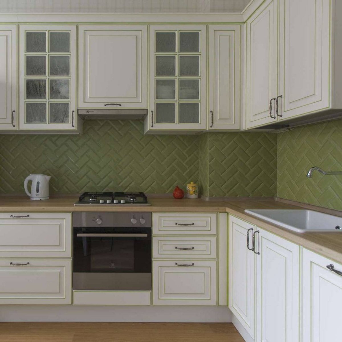 Кухни с вентиляционным коробом п111м