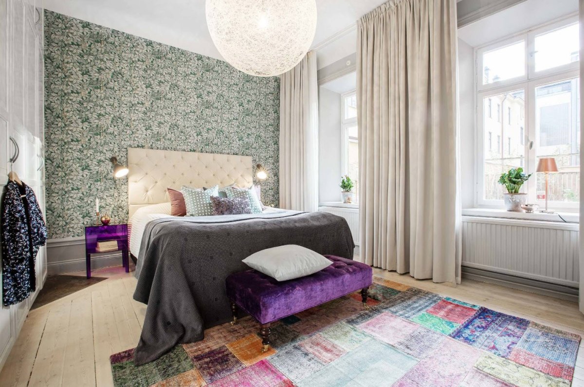 Акцентная стена в гостиной