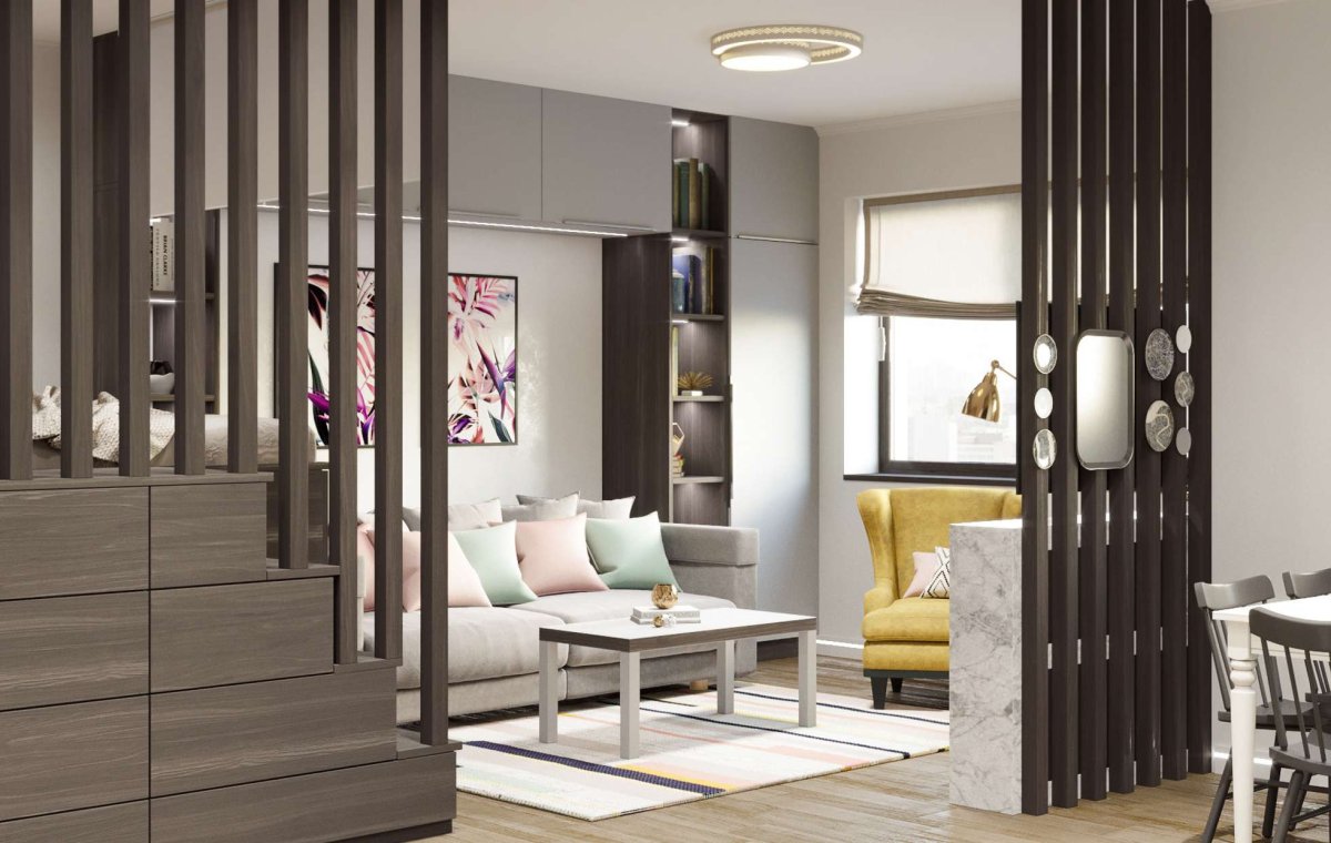 Декоративные реечные перегородки