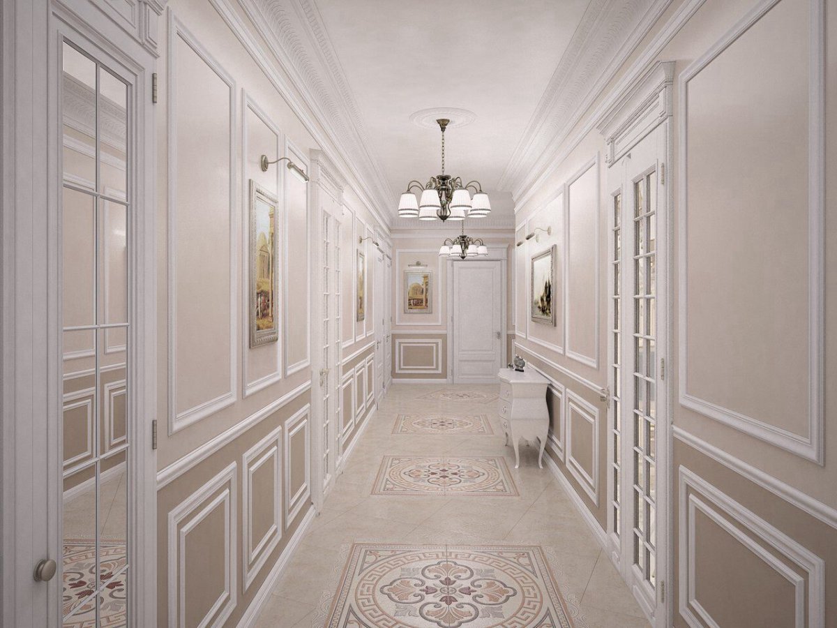 Лепнина в интерьере прихожей