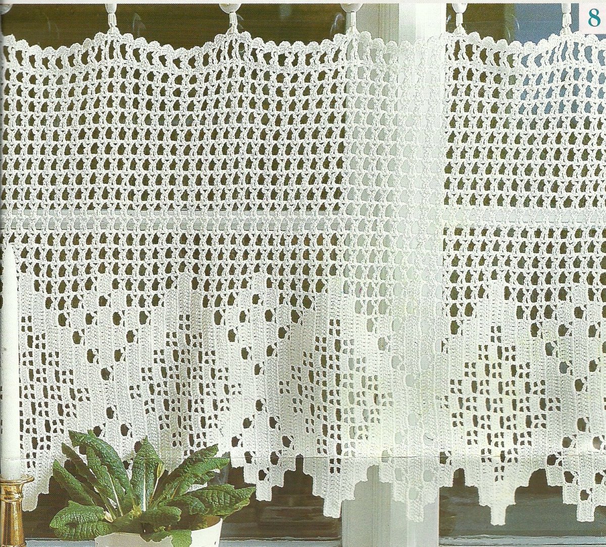Вязаные шторы
