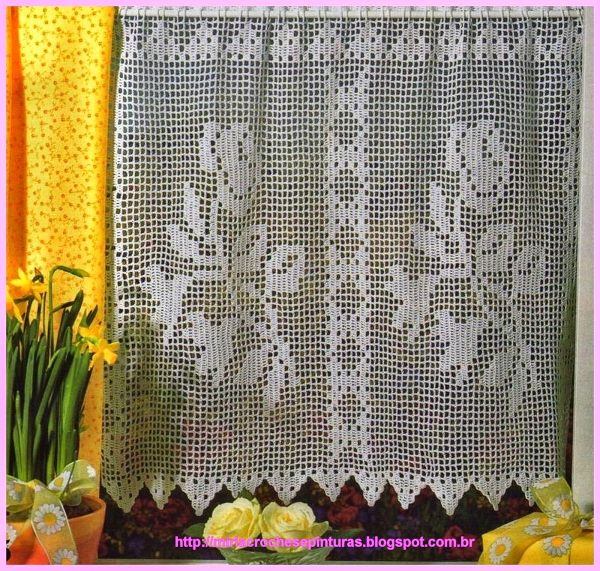 Вязаные шторы