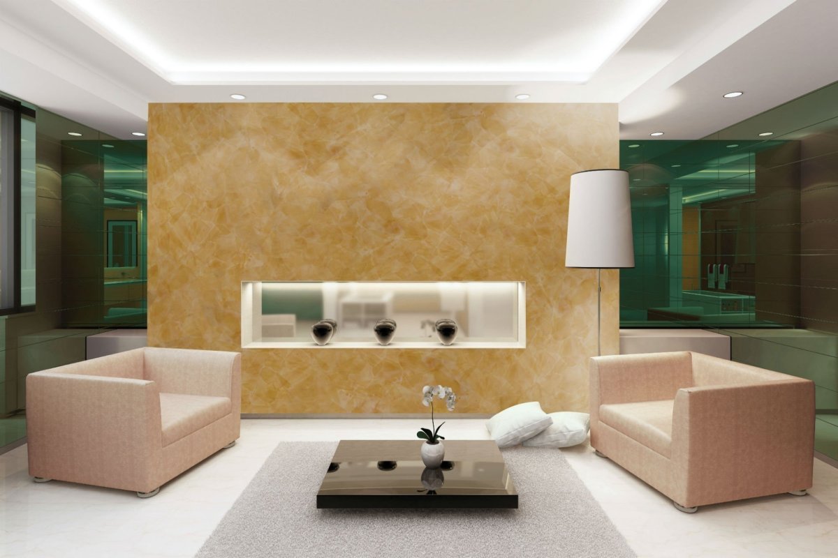 Венецианская штукатурка беж стена