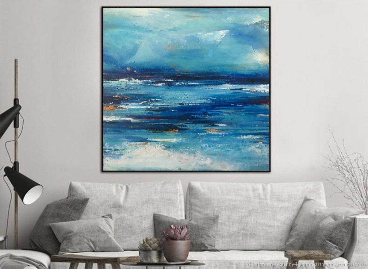 Горизонтальные картины море в интерьере