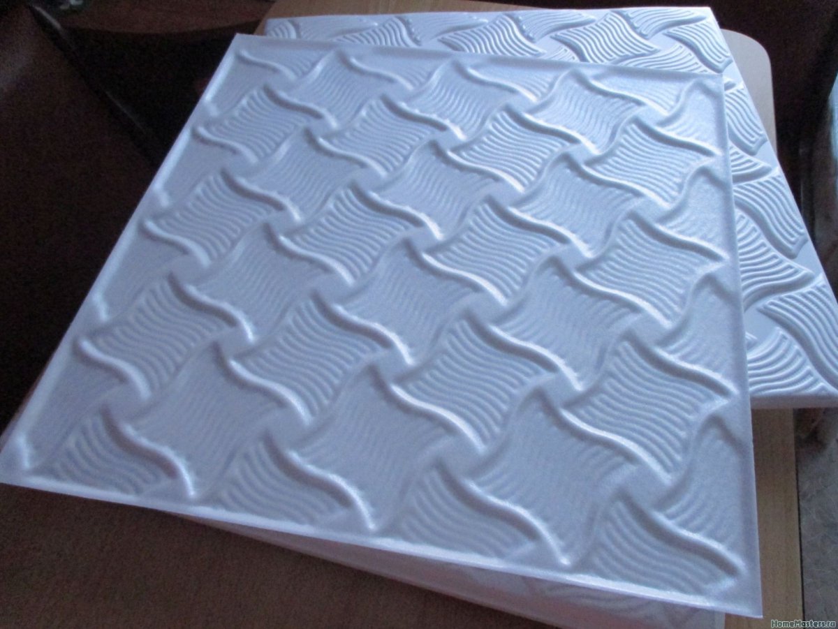 Наклейка плиткой пенопластовой