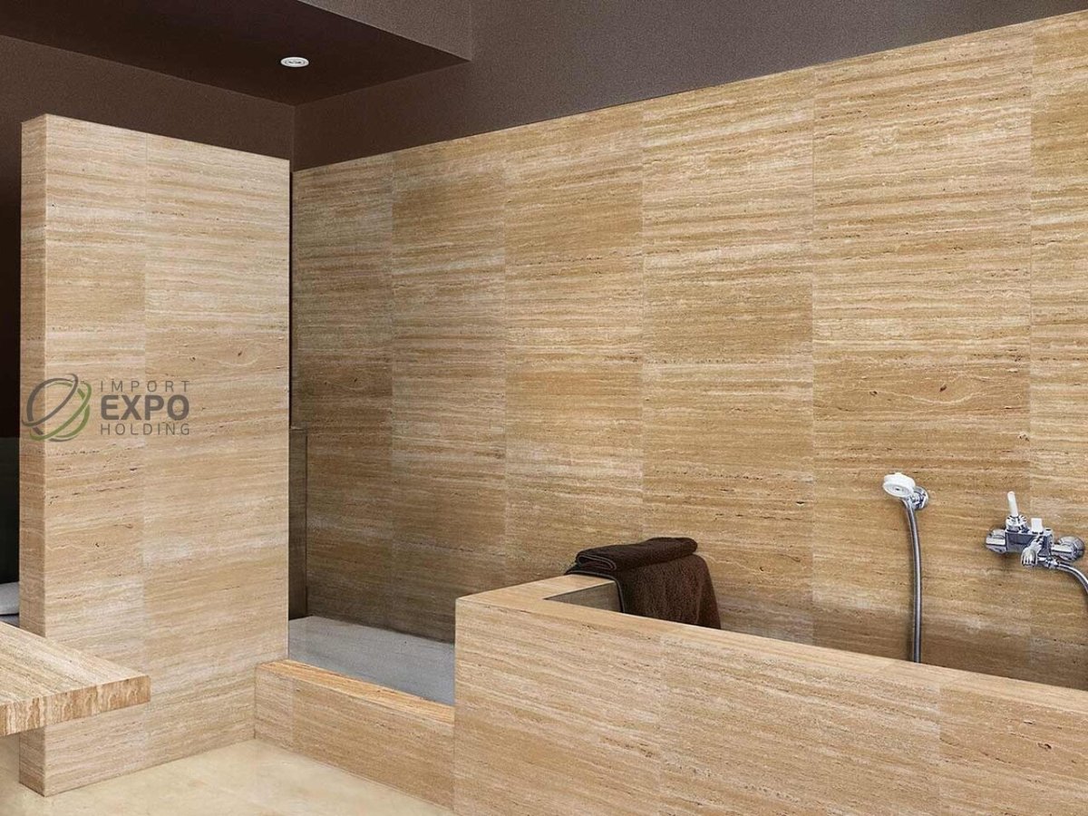 Травертин стена