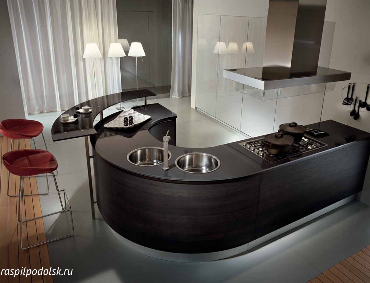 Полукруглая барная стойка