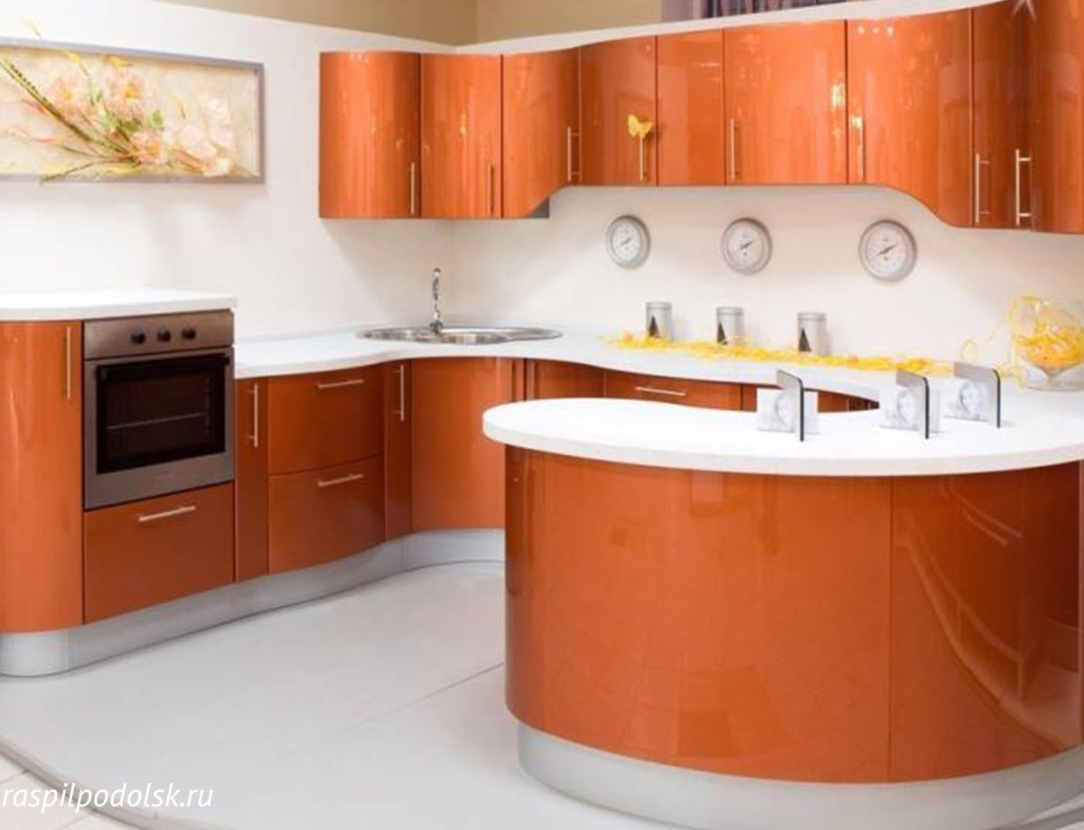 Кухонный гарнитур закругленный