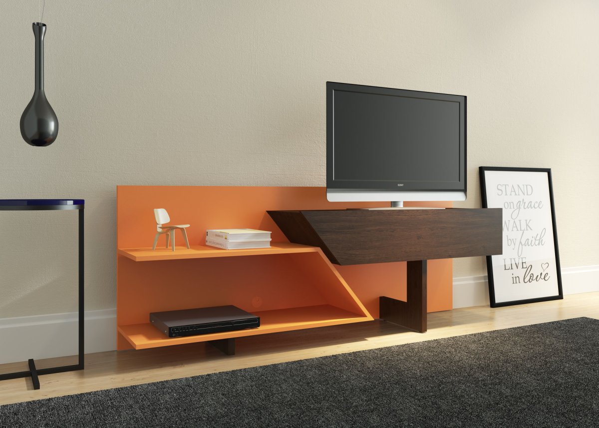 TV Room Orange Cabinet