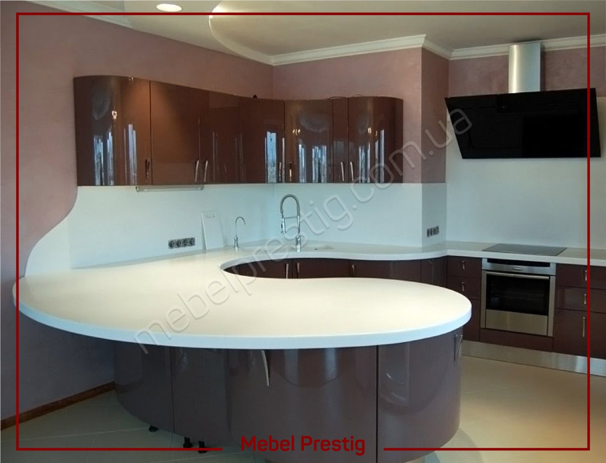 Кухни угловые полукруглые