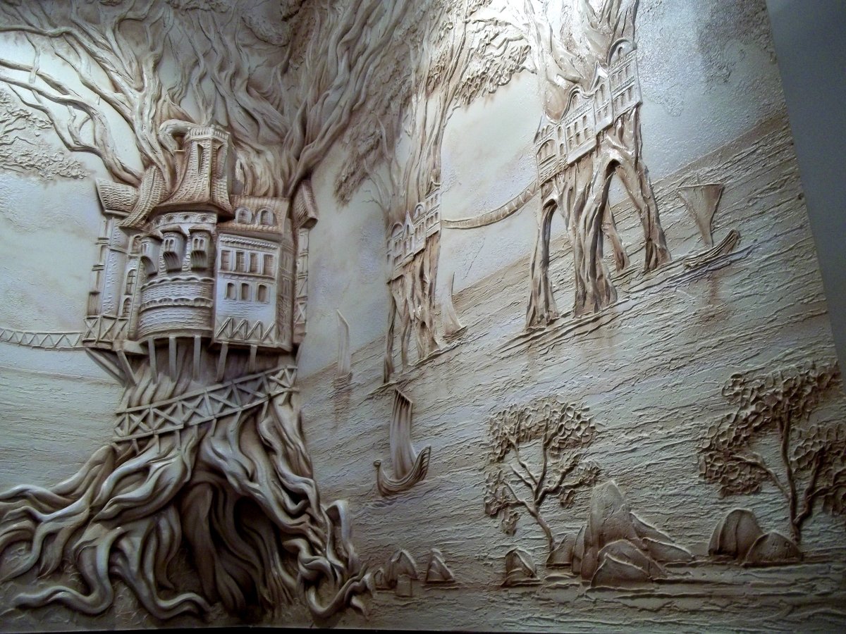 Объемная роспись стен