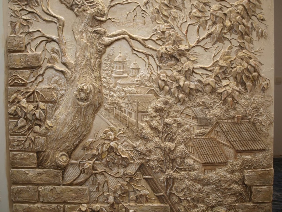 Панно из штукатурки на стену