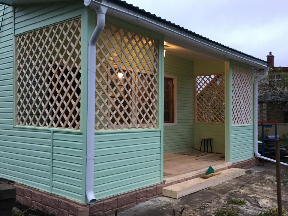 Отделка террасы снаружи