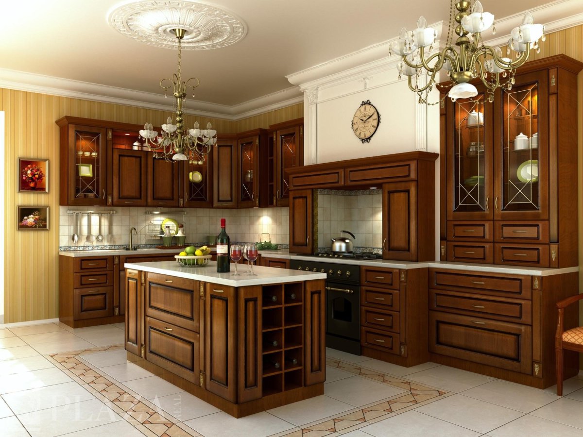 Красивые деревянные кухни