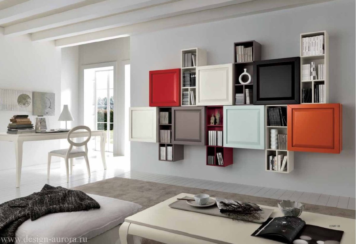 Подвесные шкафы в интерьере