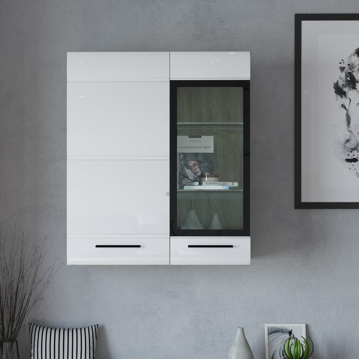 Полки в гостиную в современном стиле