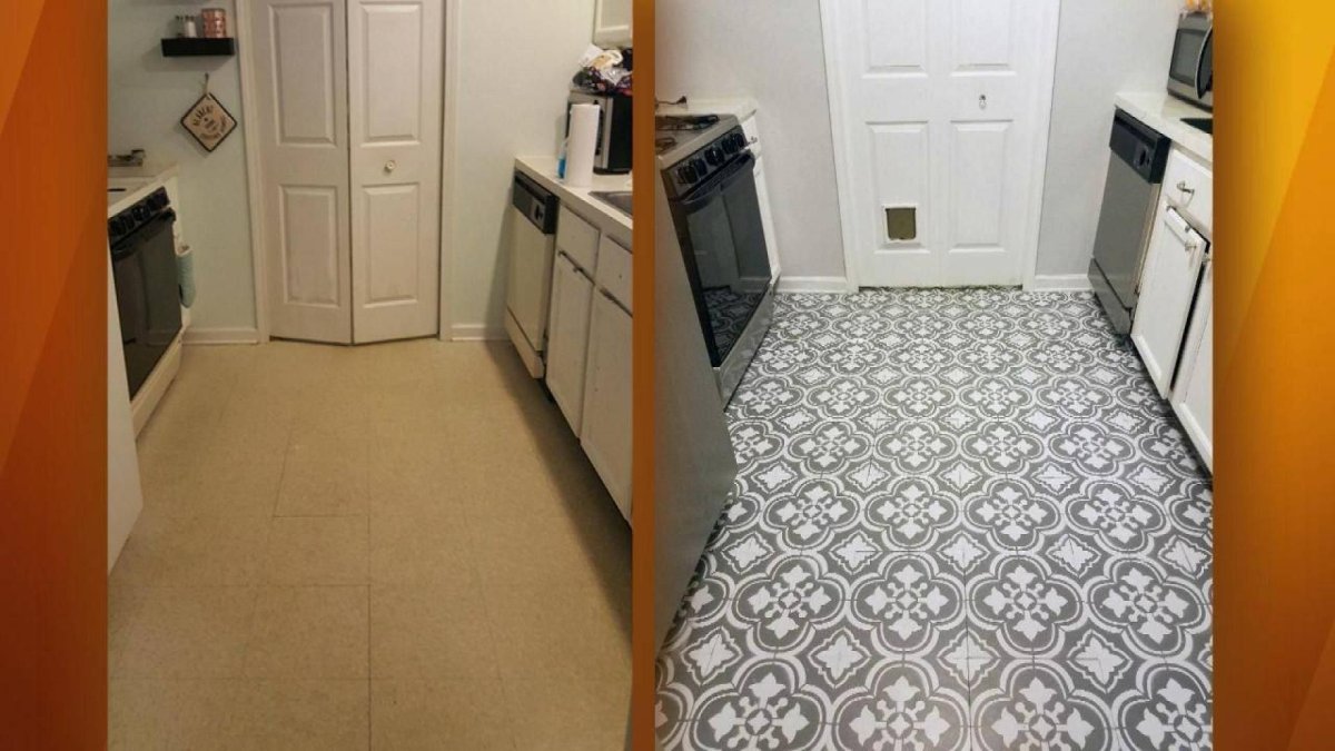 Линолеум в интерьере кухни