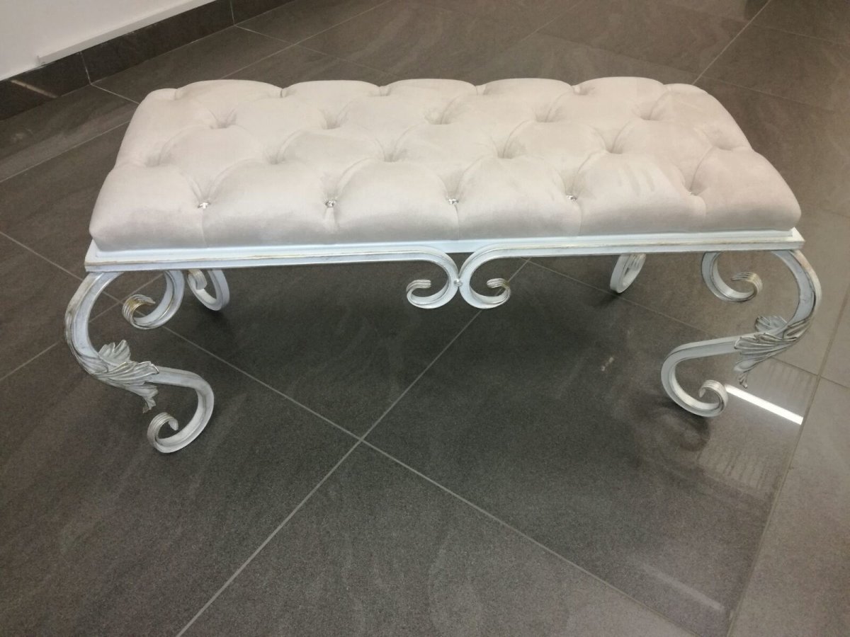 Кованые банкетки со спинкой