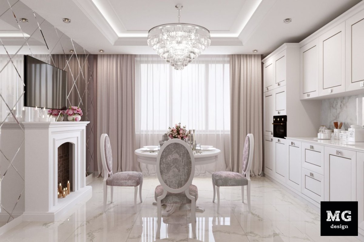 Кухня в пастельных тонах