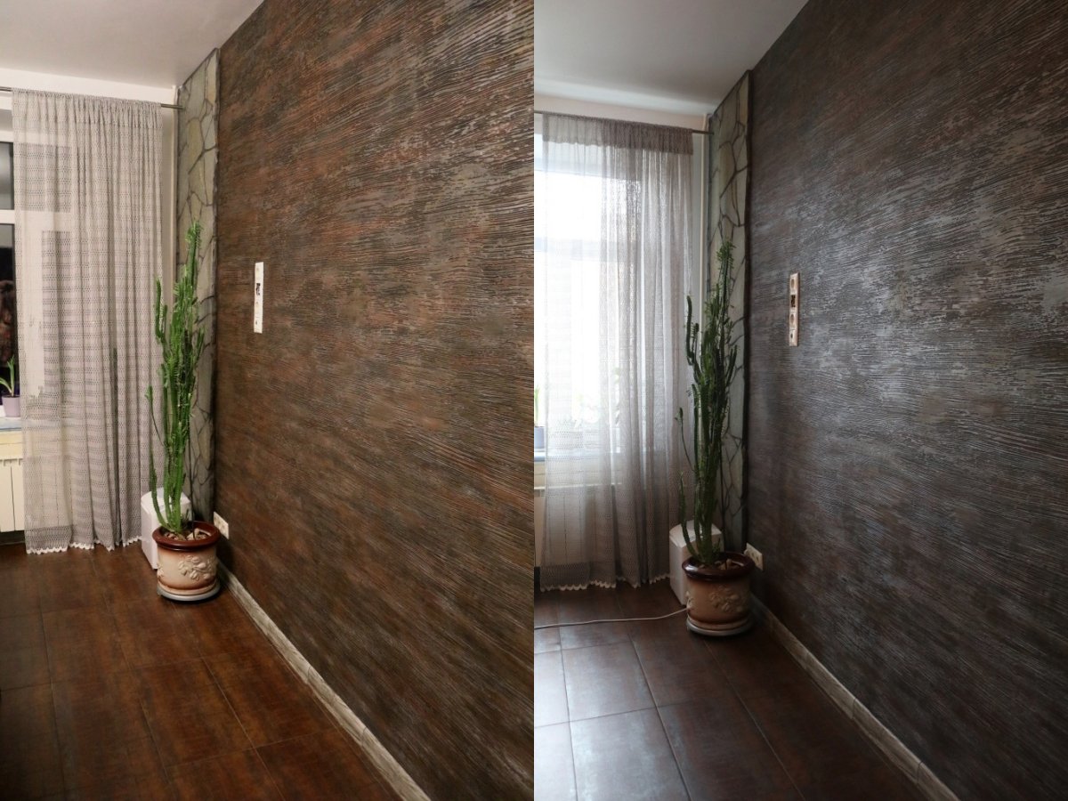 Жидкая штукатурка в интерьере