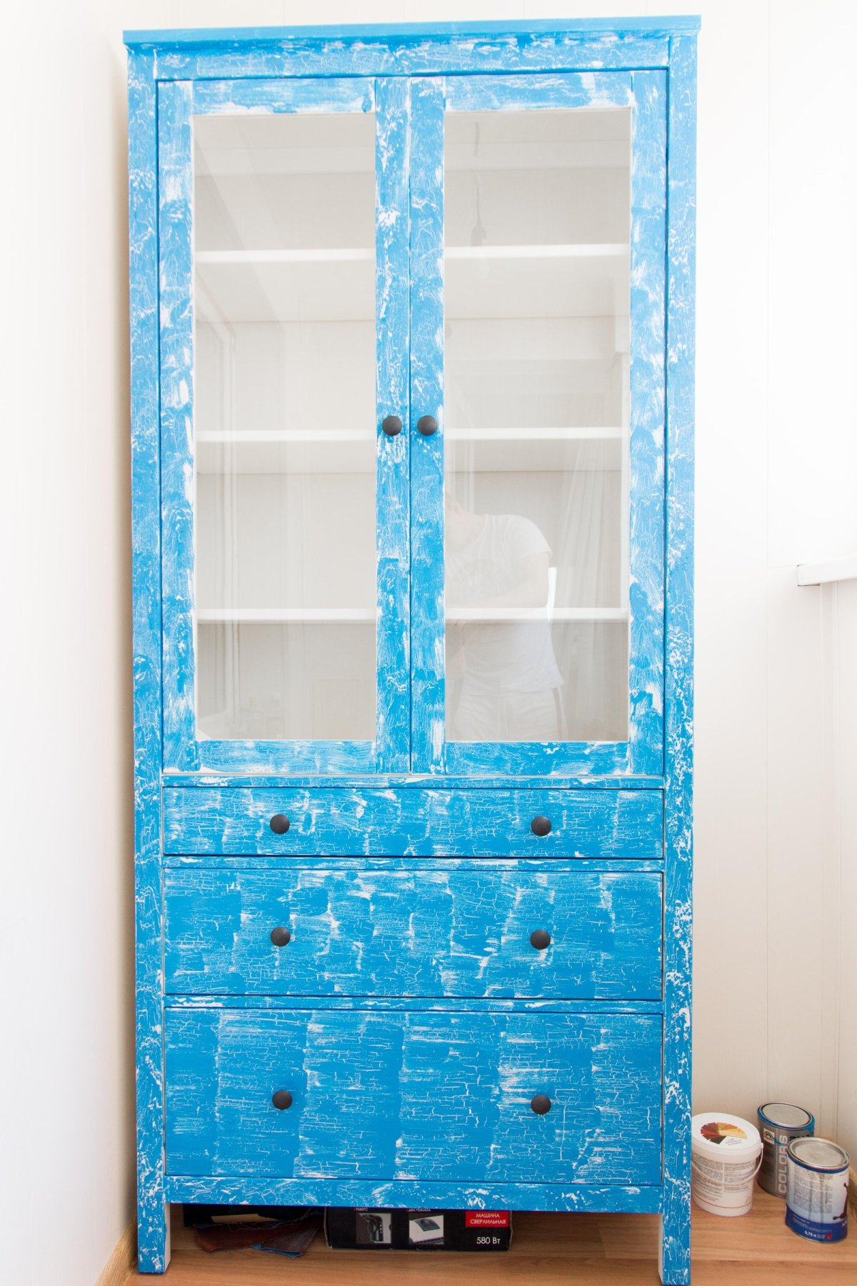 Состаренная мебель зеленая