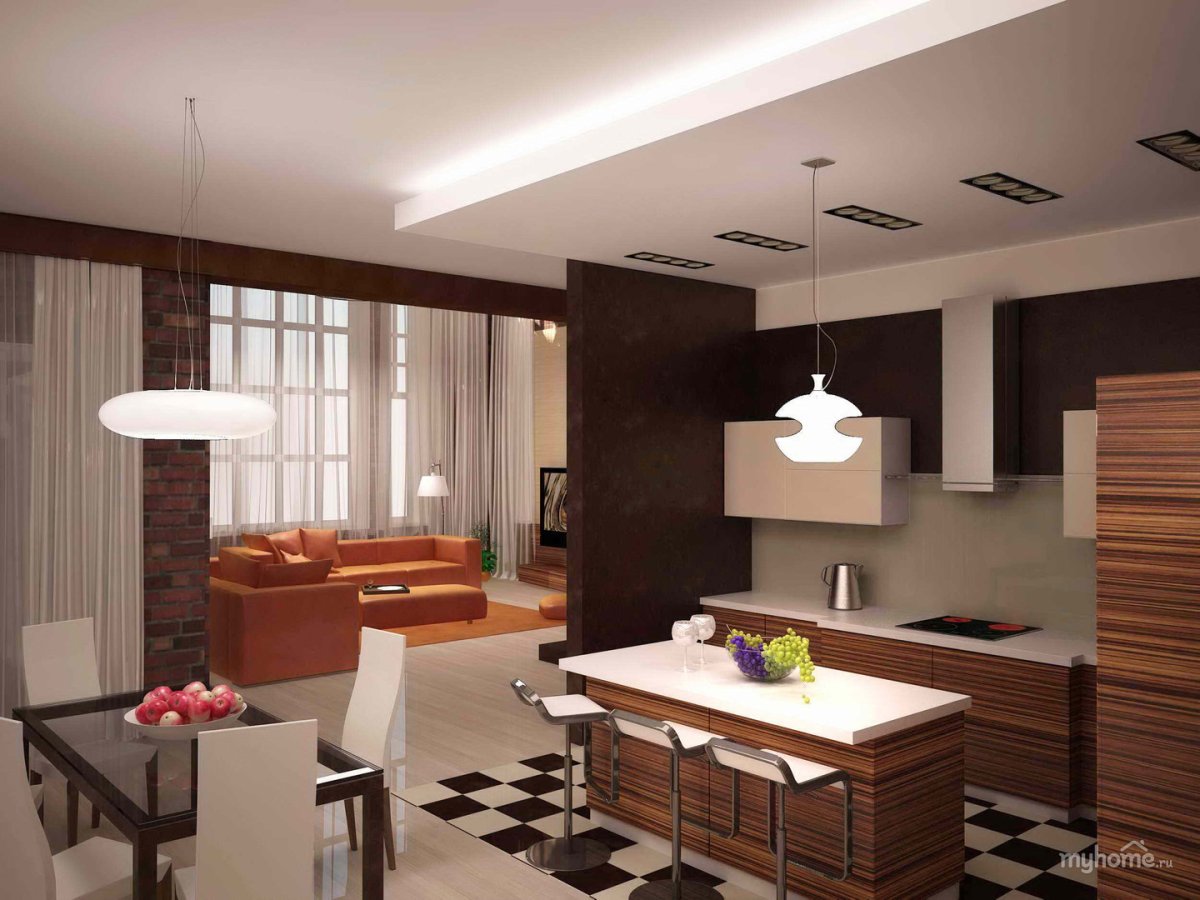 Гостиная в стиле Минимализм 30кв м