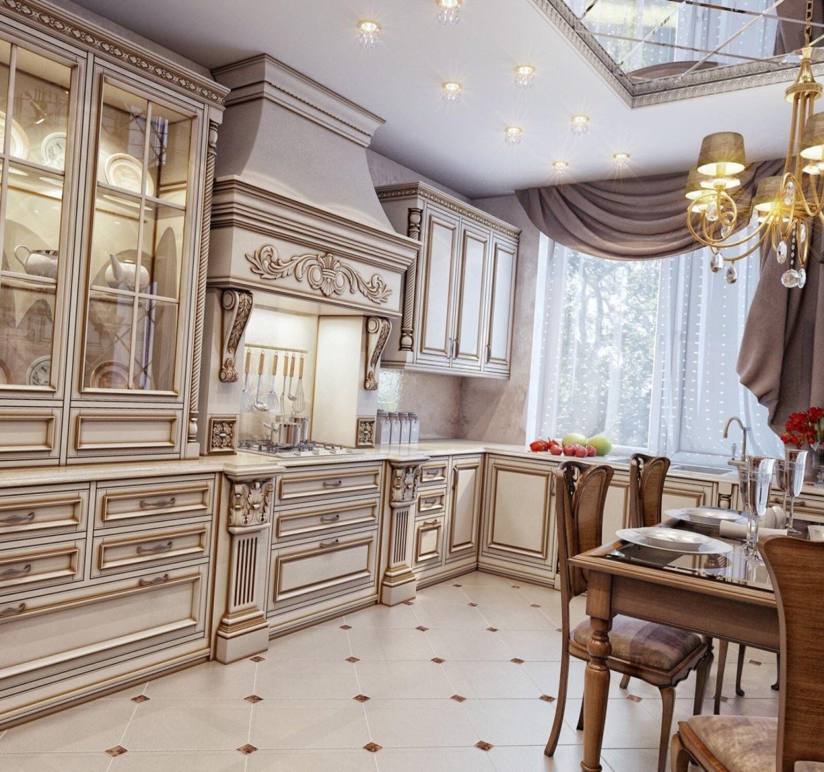 Кухня в стиле Барокко фото интерьер