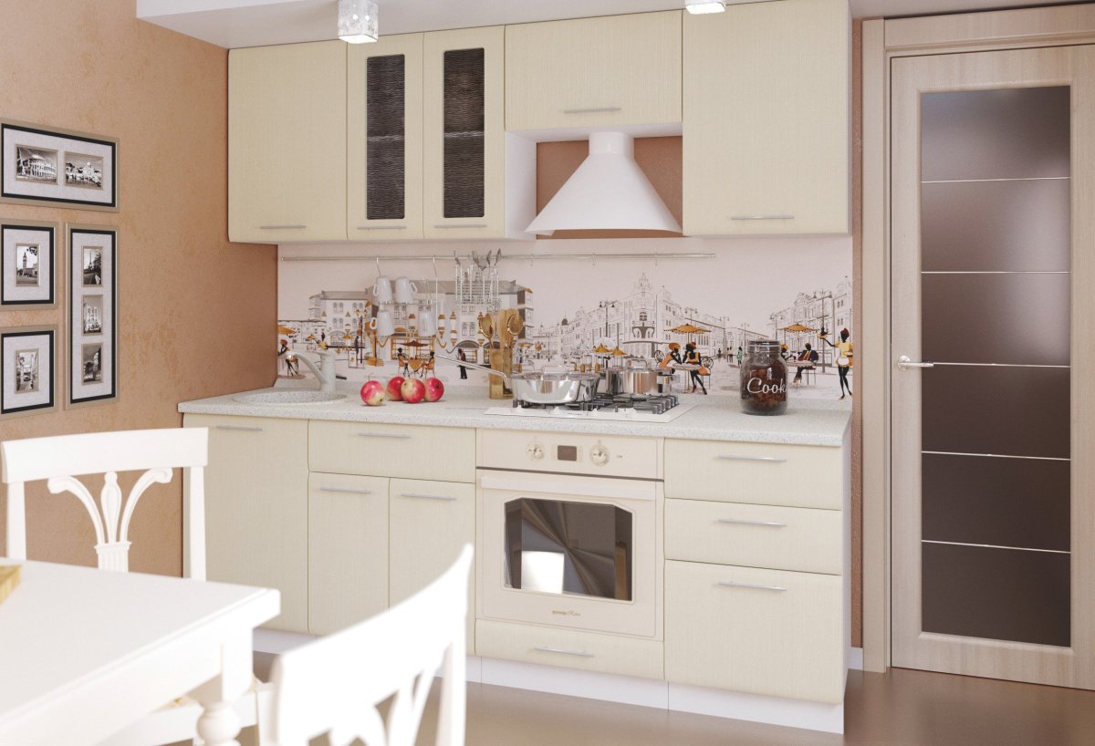 Кухня цвета жемчуг