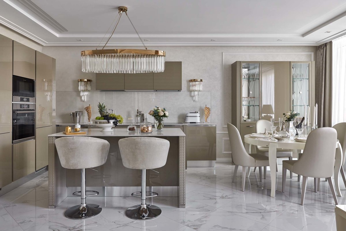 Кухня Идиллия ясень жемчужный