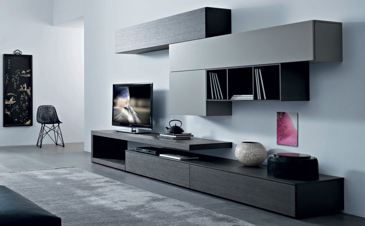 Подвесные стенки в гостиную