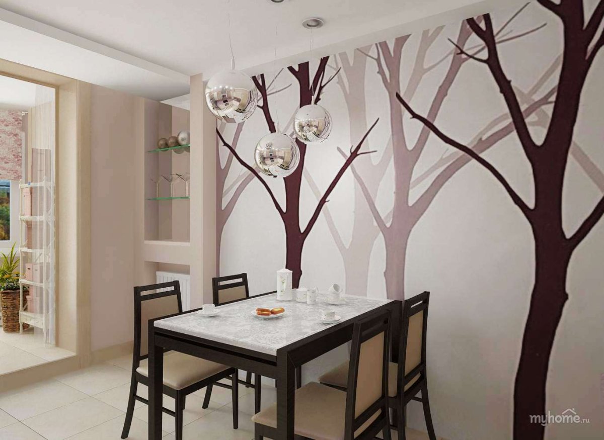 Фотообои на кухню фиолетовые