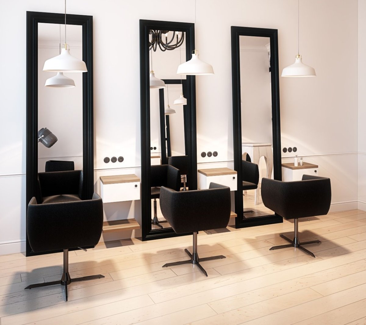 Цветы в интерьере салона красоты