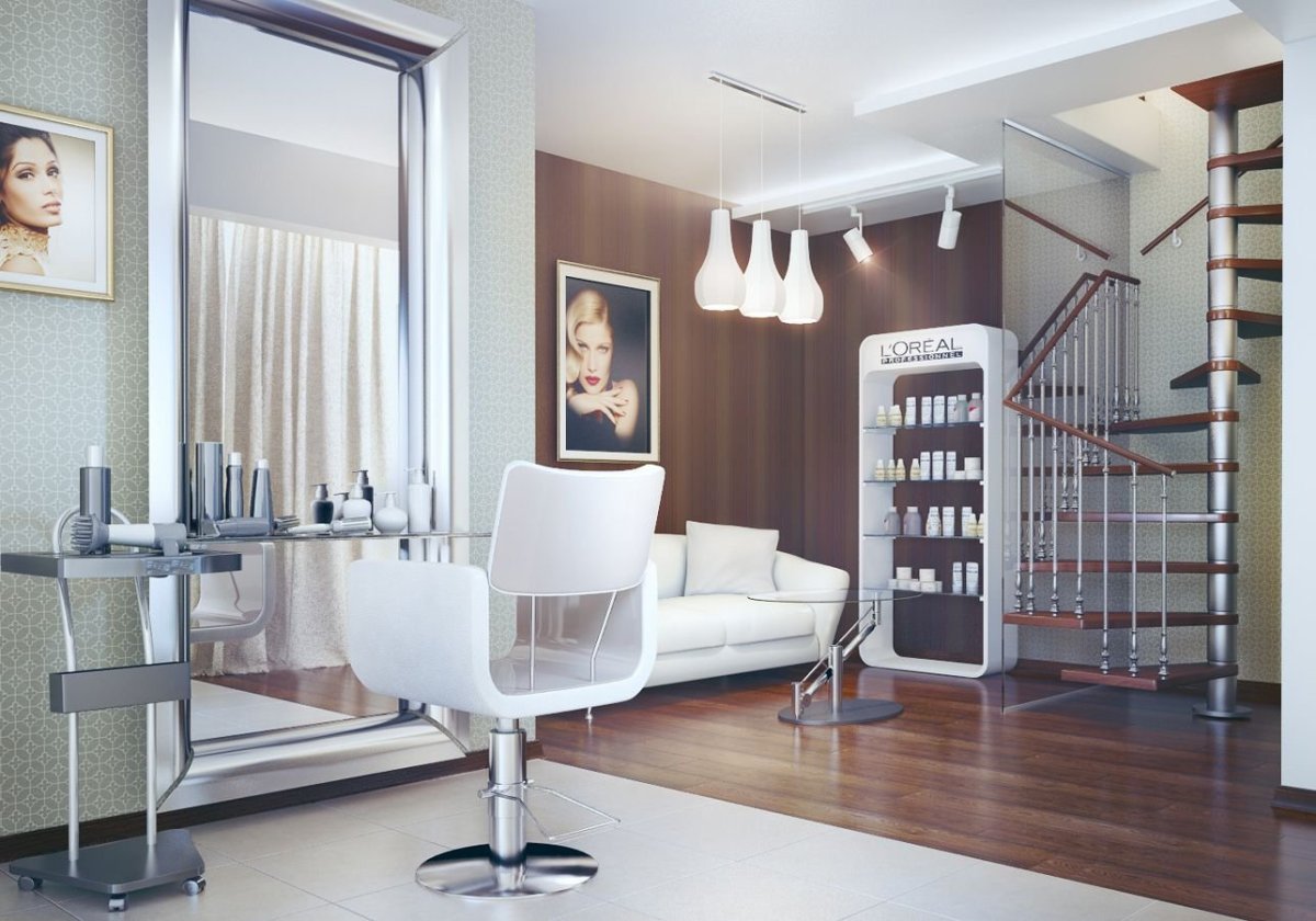 Интерьер маленькой парикмахерской
