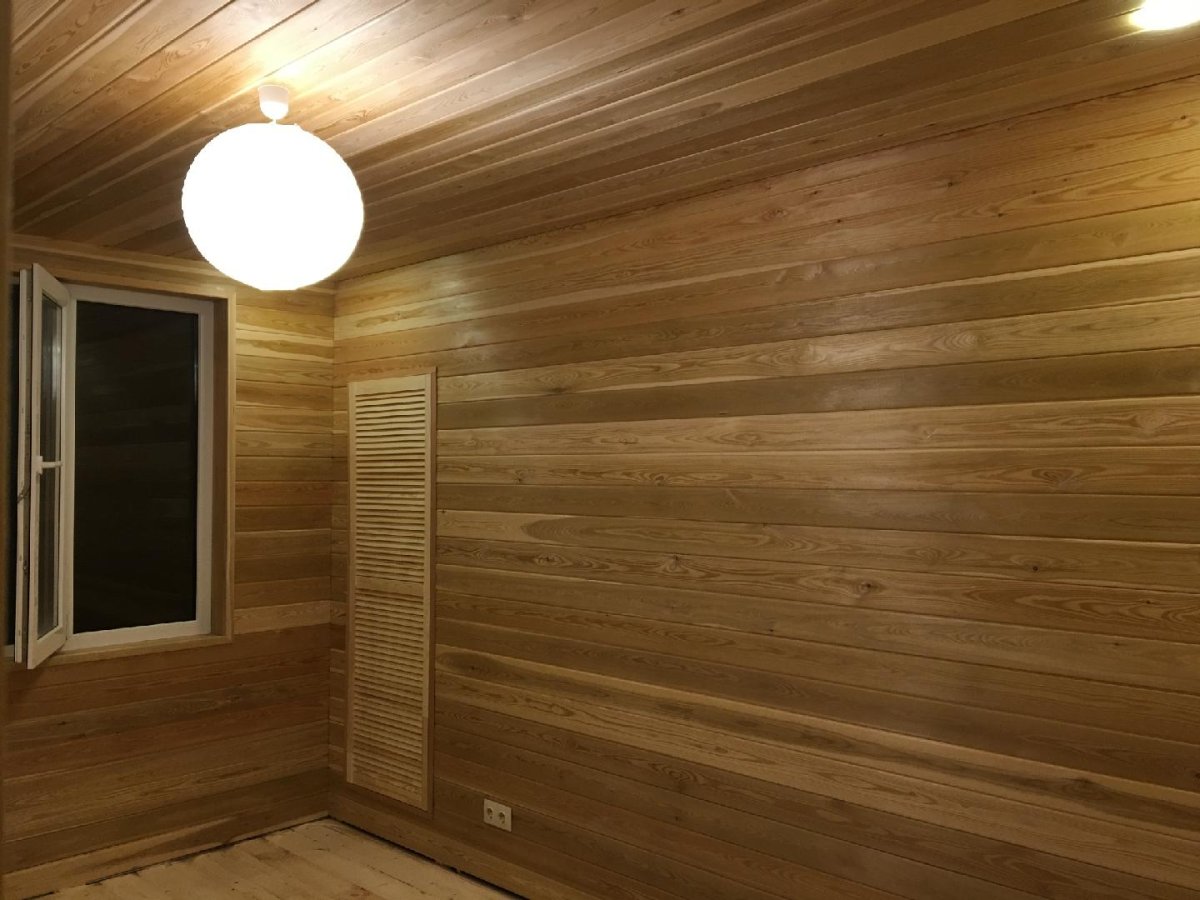 Вагонка штиль лиственница браш Оптима 14x145