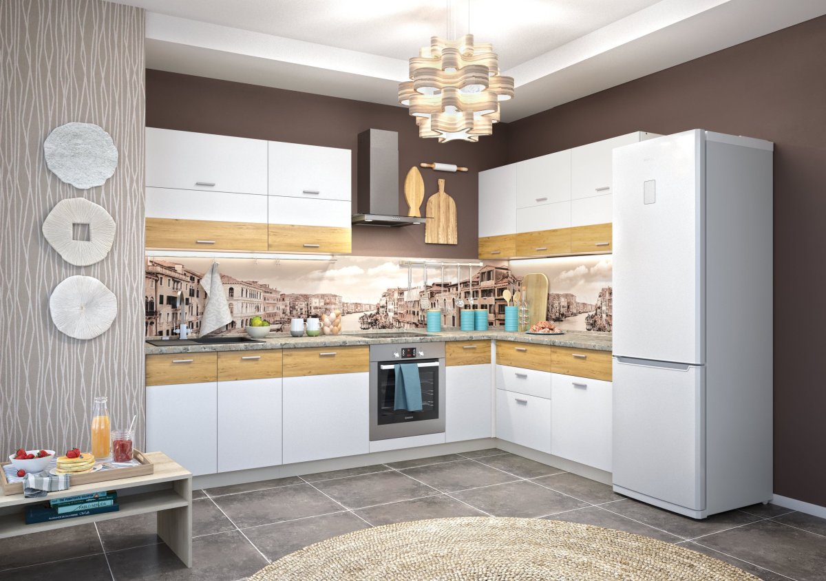 Белая матовая кухня