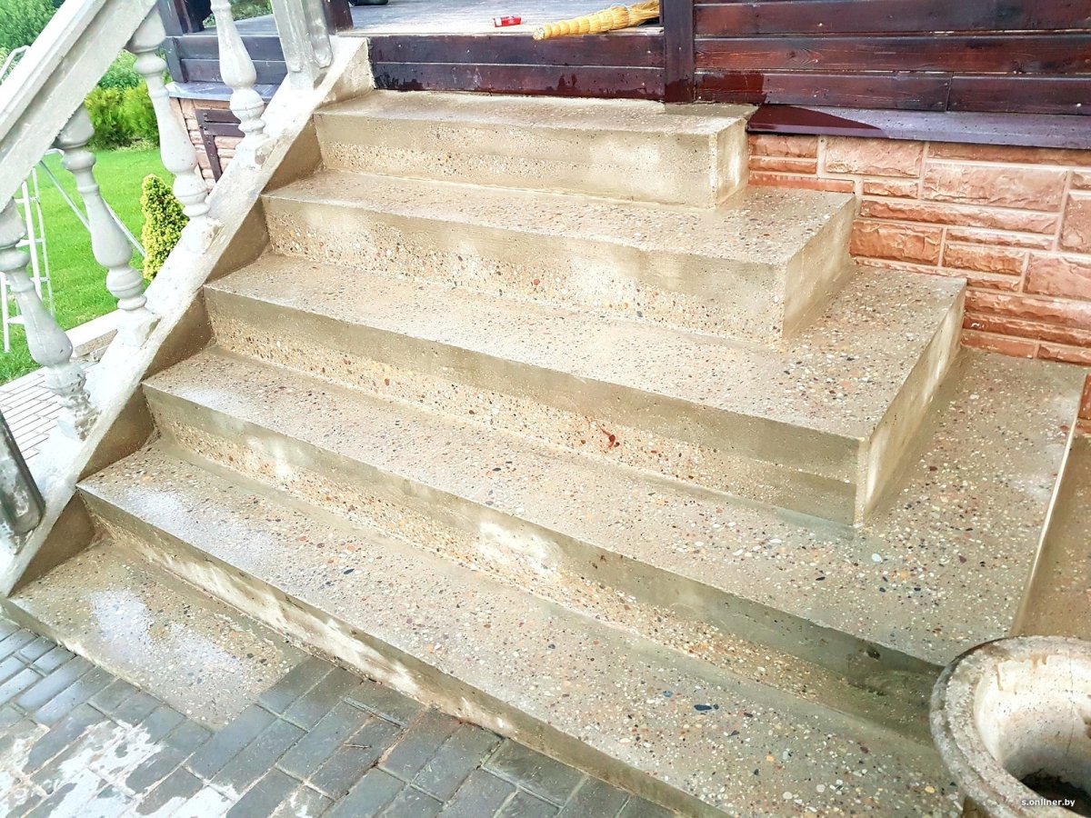 Облицовка бетонного крыльца