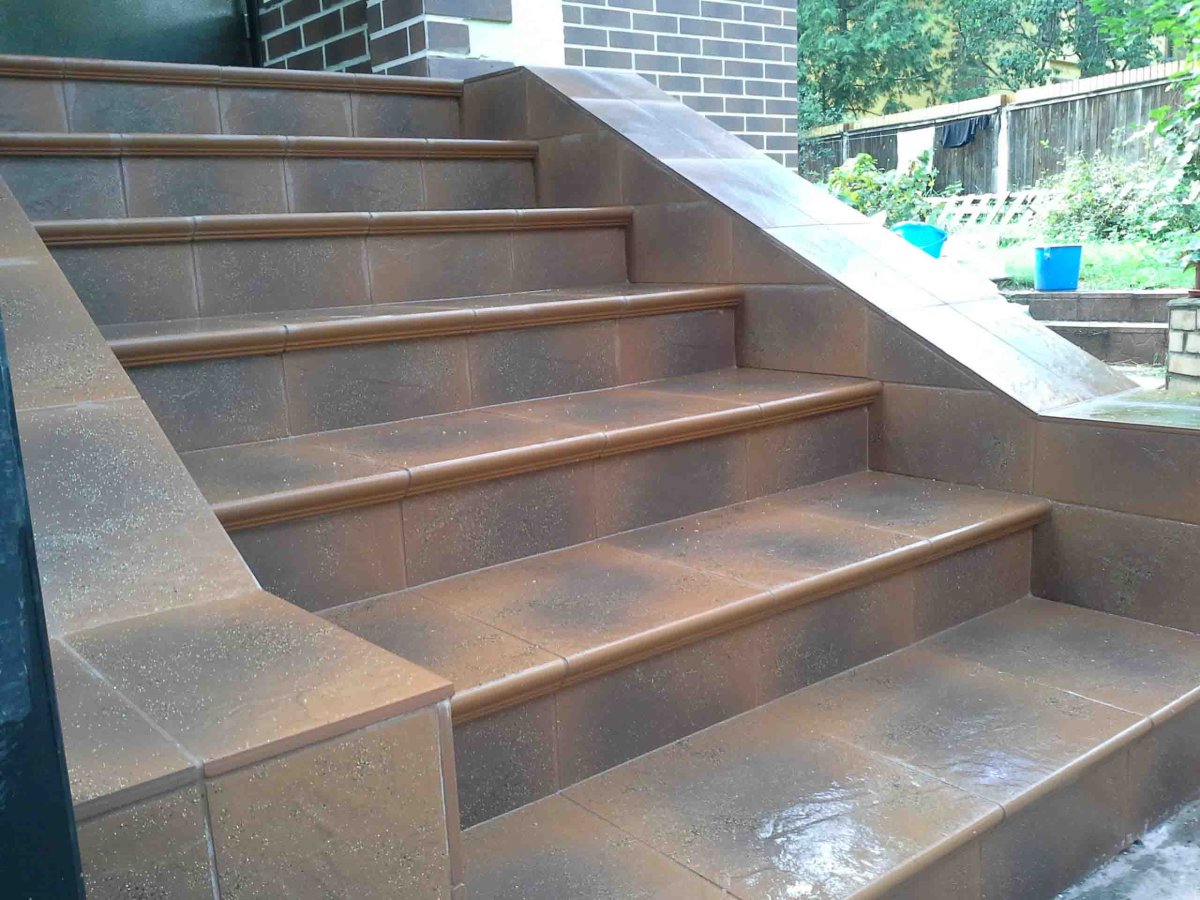 Линолеум на лестнице