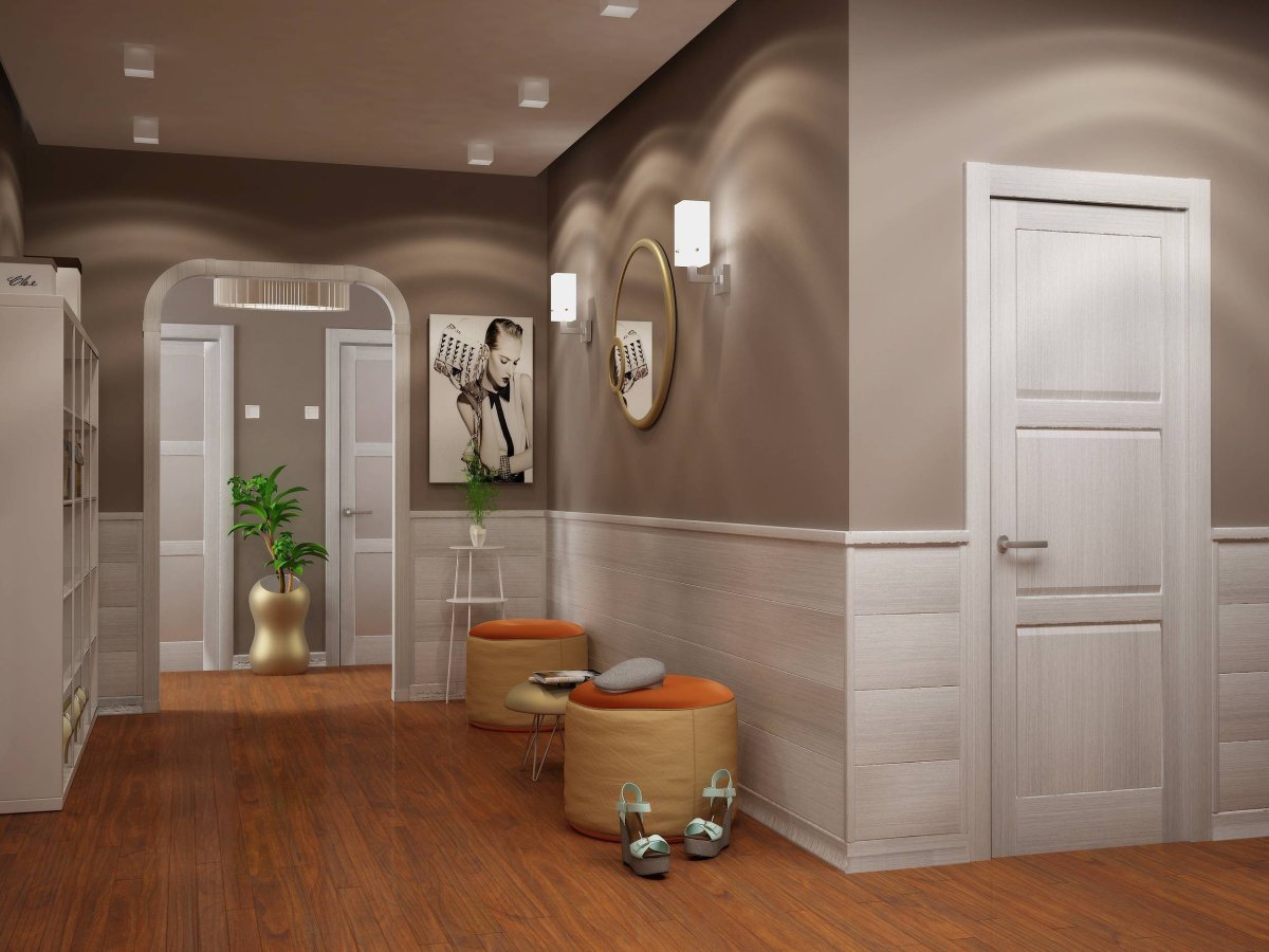 Отделка прихожей панелями МДФ
