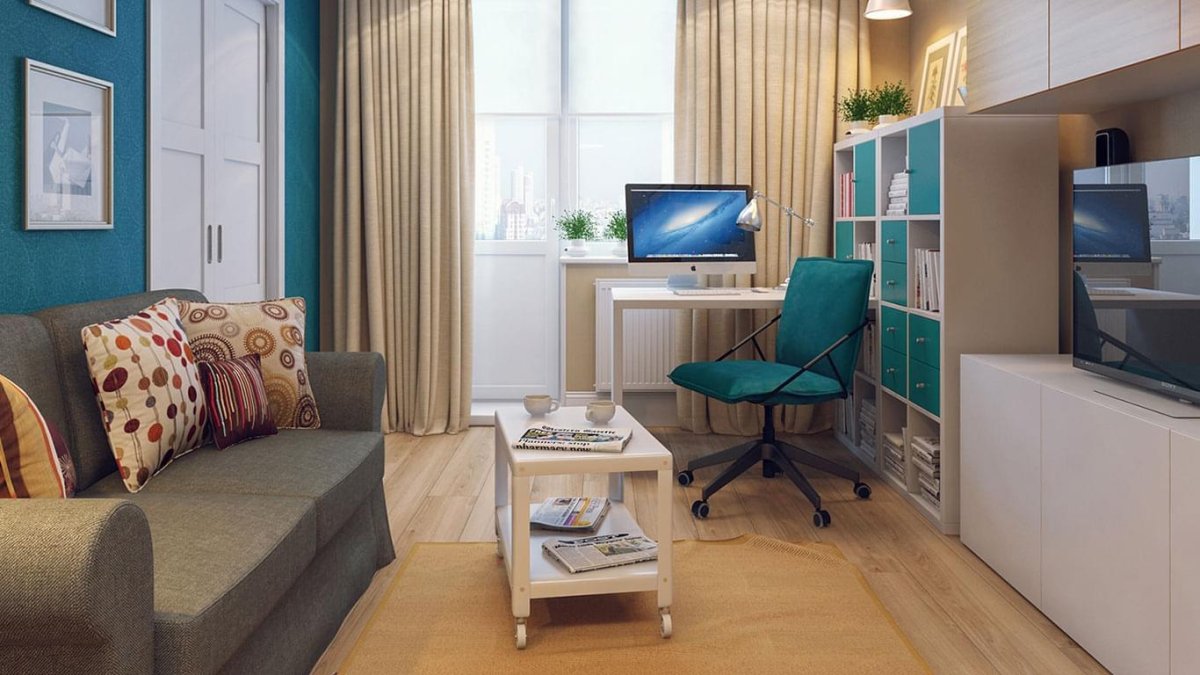 Стеллаж для зонирования комнаты