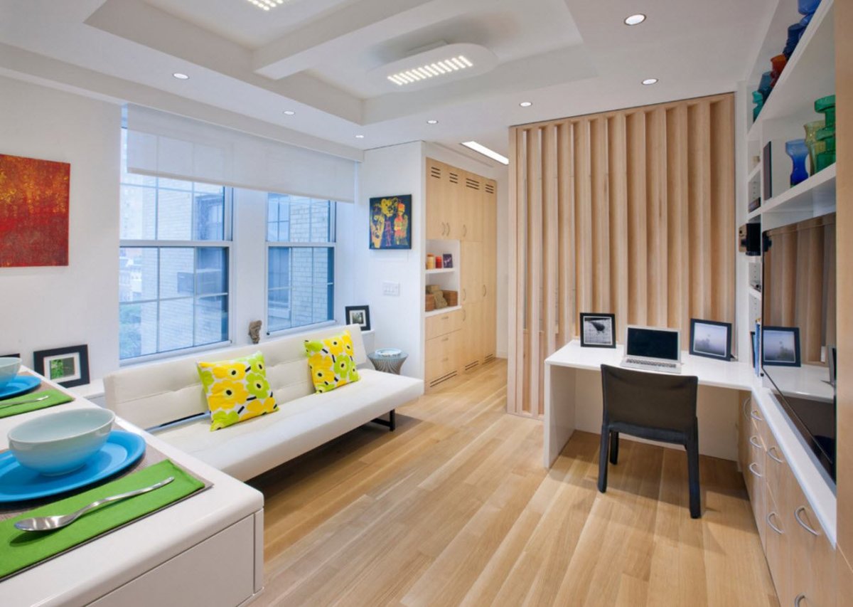 Гостиная совмещенная с рабочим местом