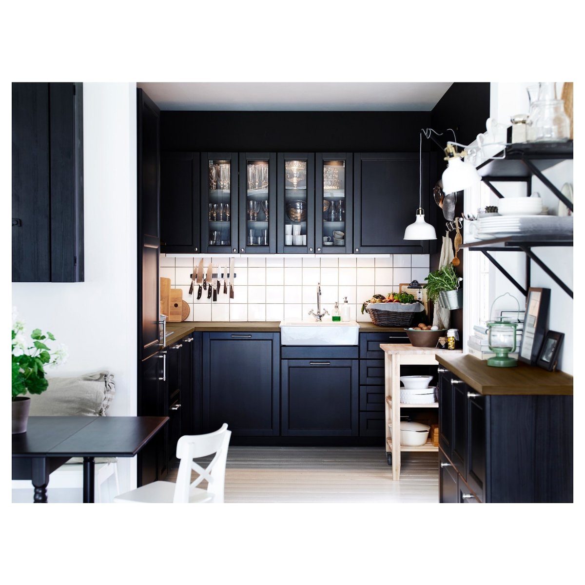 Кухня метод икеа синяя